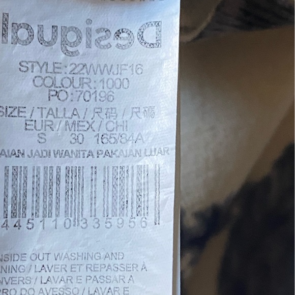 Desigual Gray & White Abstract Sweater - Size S - Picture 7 of 13